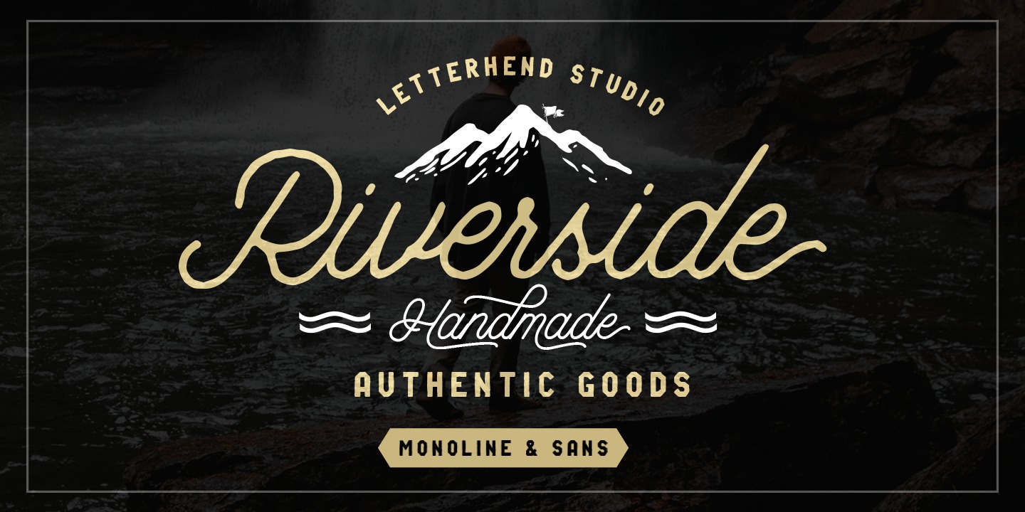 Riverside Stamp Font preview